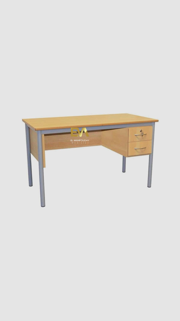 Bureau maitre avec 2 tiroirs en bois Réf.T081