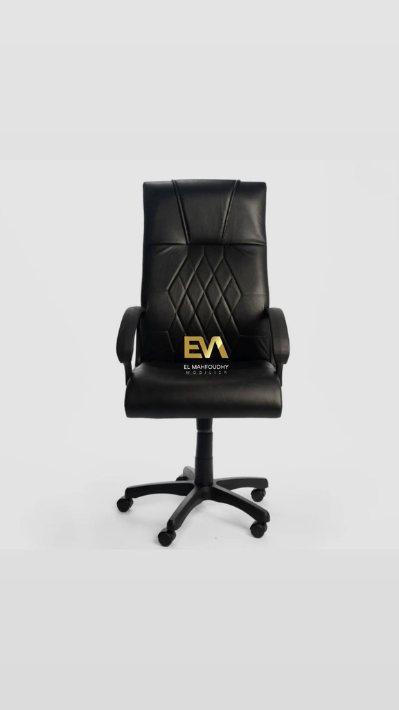 Fauteuil président en simili cuir Réf.F0701 (NOIR)