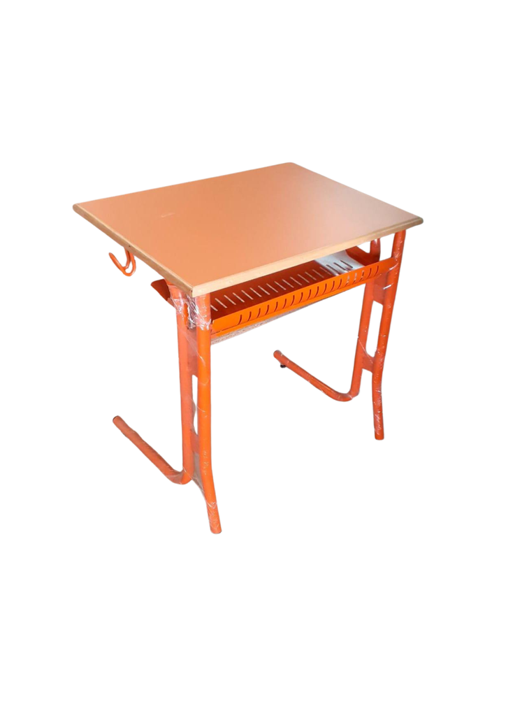 Table Scolaire individuelle piètement L avec casier métallique Réf. T003
