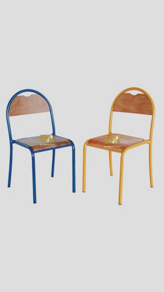 Chaise semi-métallique grand modèle Dossier rond Réf. C023