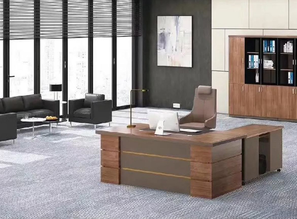 Bureau de direction d'importation avec retour FLEX Réf.B201 (L160*P80*H75 CM)